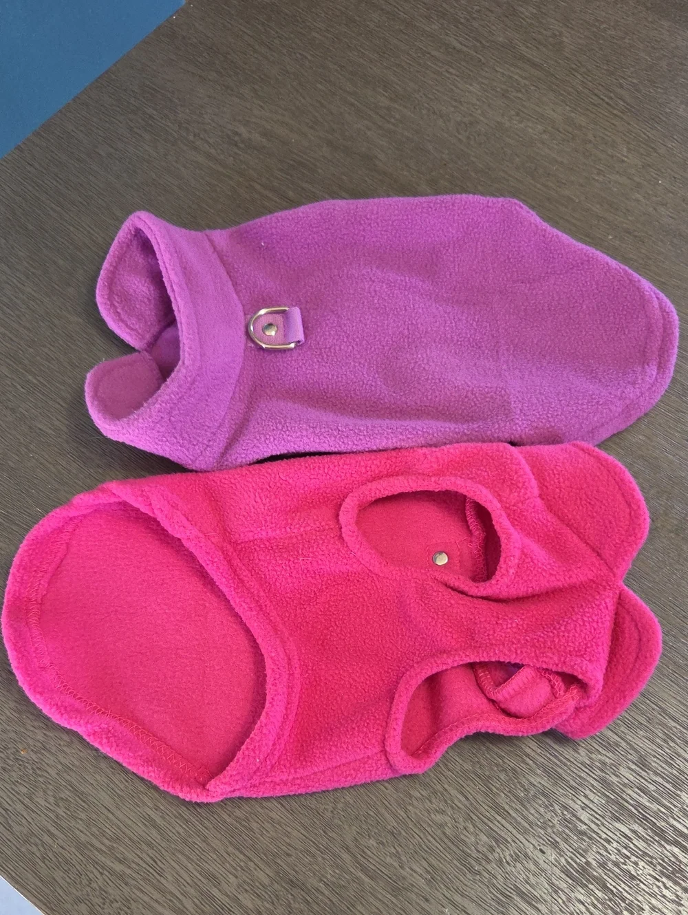 Small Hot Pink & Magenta Fleece Dog Sweaters Vest Harness